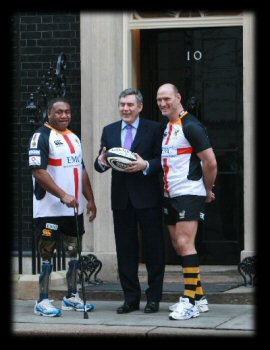 Derek Derenalagi, Gordon Brown, Lawrence Dallaglio